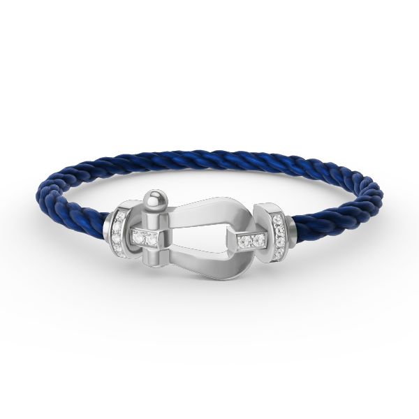 [⭐moonlume]FORCE LARGE HORSESHOE HALF DIAMOND BRACELET SILVER