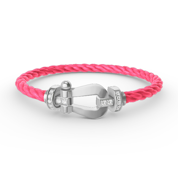[⭐moonlume]FORCE LARGE HORSESHOE HALF DIAMOND BRACELET SILVER