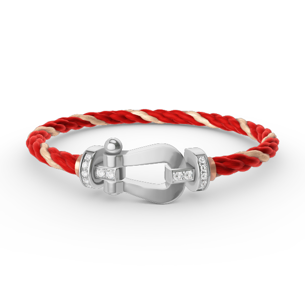 [⭐moonlume]FORCE LARGE HORSESHOE HALF DIAMOND BRACELET SILVER