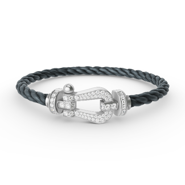 [⭐moonlume]FORCE LARGE HORSESHOE FULL DIAMOND BRACELET SILVER