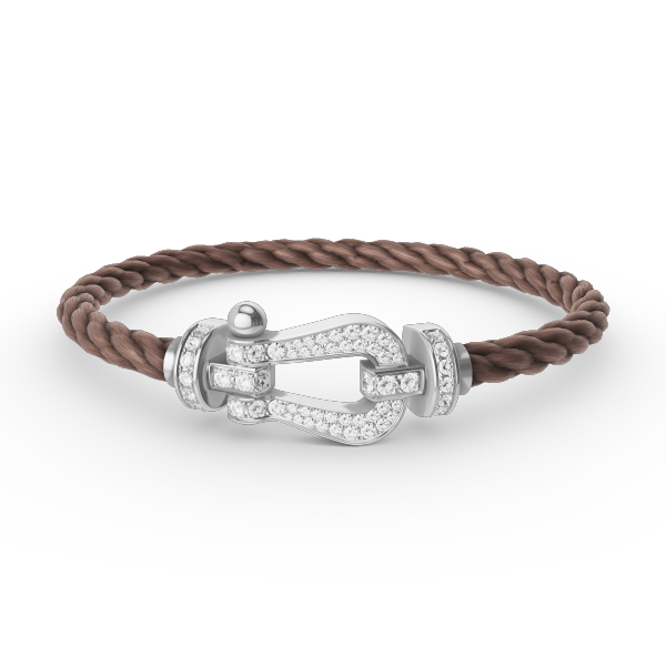 [⭐moonlume]FORCE LARGE HORSESHOE FULL DIAMOND BRACELET SILVER