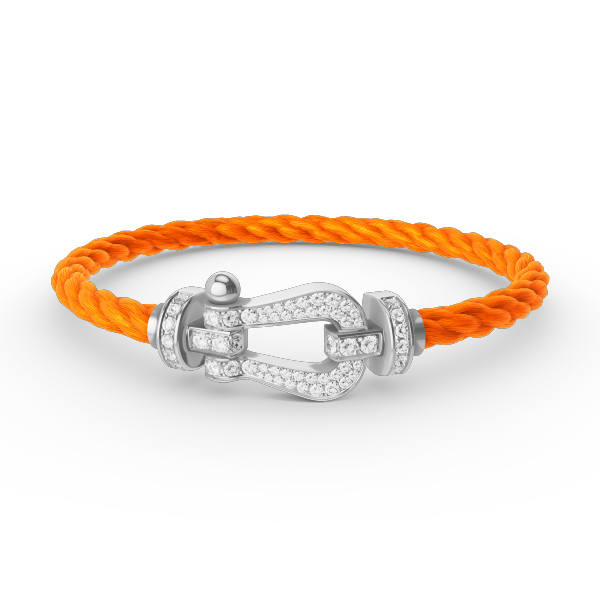 [⭐moonlume]FORCE LARGE HORSESHOE FULL DIAMOND BRACELET SILVER