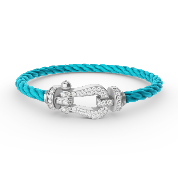 [⭐moonlume]FORCE LARGE HORSESHOE FULL DIAMOND BRACELET SILVER