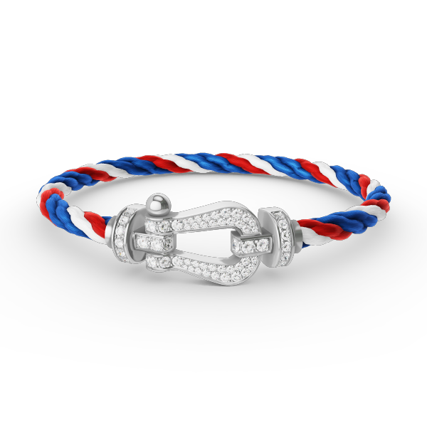 [⭐moonlume]FORCE LARGE HORSESHOE FULL DIAMOND BRACELET SILVER