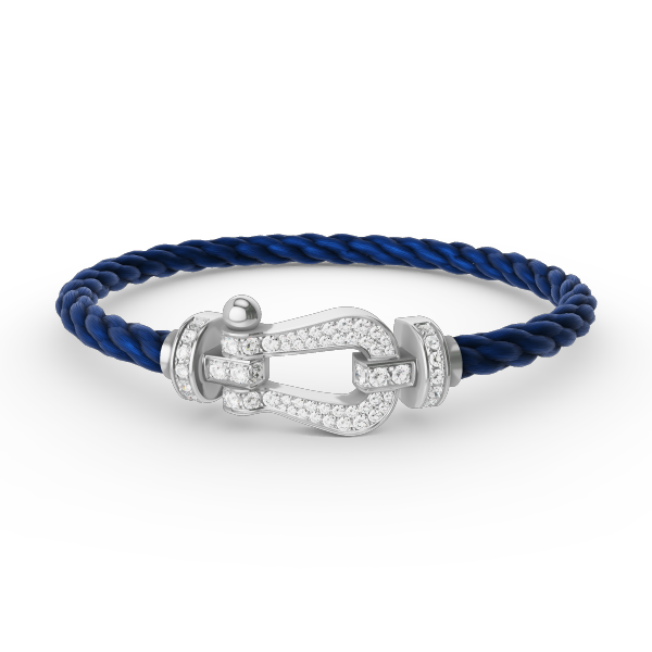 [⭐moonlume]FORCE LARGE HORSESHOE FULL DIAMOND BRACELET SILVER