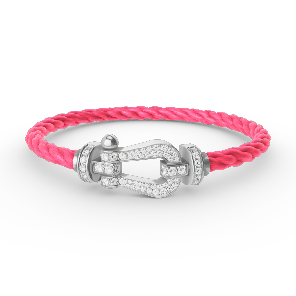 [⭐moonlume]FORCE LARGE HORSESHOE FULL DIAMOND BRACELET SILVER