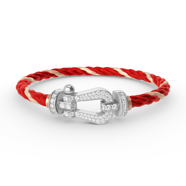 [⭐moonlume]FORCE LARGE HORSESHOE FULL DIAMOND BRACELET SILVER