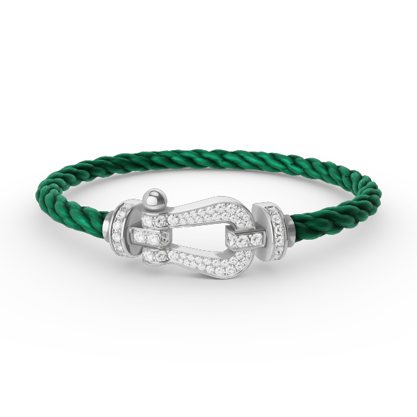 [⭐moonlume]FORCE LARGE HORSESHOE FULL DIAMOND BRACELET SILVER