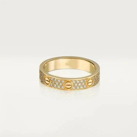 [⭐moonlume]LOVE RING 3.6MM DIAMOND PAVED