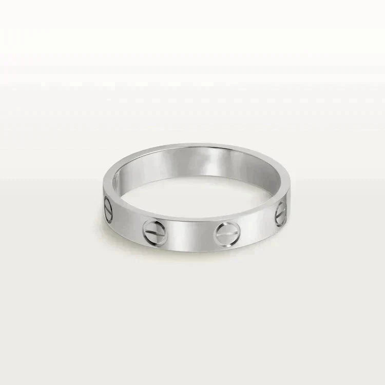 [⭐moonlume]LOVE RING 4MM 1 DIAMOND SILVER