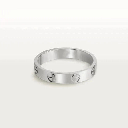 [⭐moonlume]LOVE RING 4MM 1 DIAMOND SILVER
