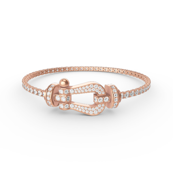 [⭐moonlume]FORCE  LARGE HORSESHOE FULL DIAMOND TENNIS BRACELET