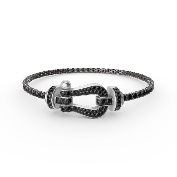 [⭐moonlume]FORCE  LARGE HORSESHOE FULL DIAMOND TENNIS BRACELET