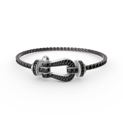 [⭐moonlume]FORCE  LARGE HORSESHOE FULL DIAMOND TENNIS BRACELET